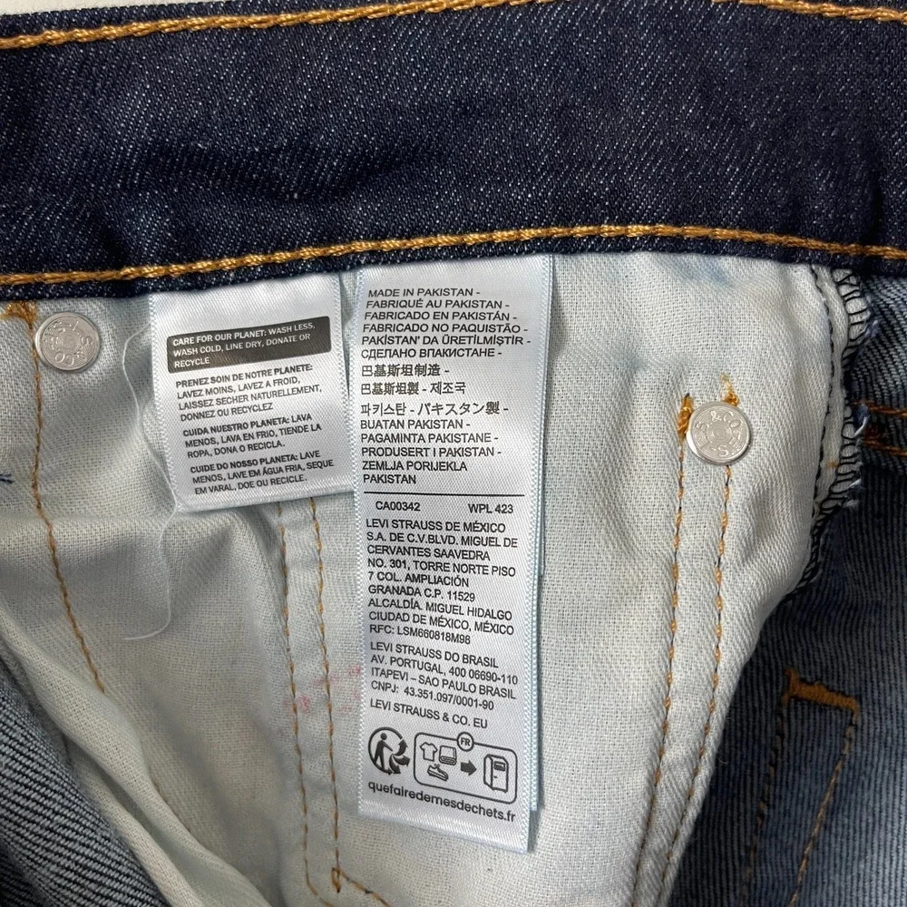 Levis 514 Jeans Mens 28x30 Blue Straight Dark Wash Denim Grunge Minimalist Rock